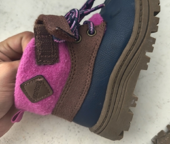 Carter's Purple and Brown Kids Boots - Picture 3 of 5